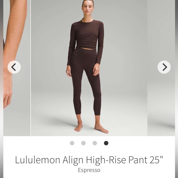 Lululemon align pant- retail $98 - high rise 25” length brown espresso - Picture 5 of 10